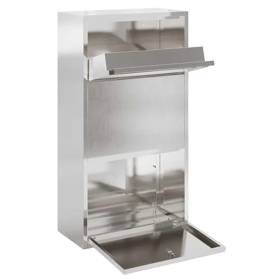 Boîte de dépôt de colis avec stockage Argenté 44 x 22 x 82 cm - 4