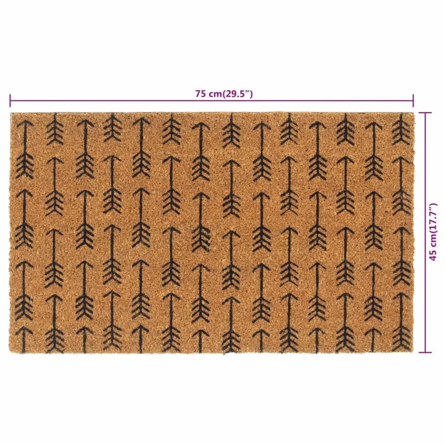 Tapis de porte naturel 45x75 cm fibre de coco touffeté - 6