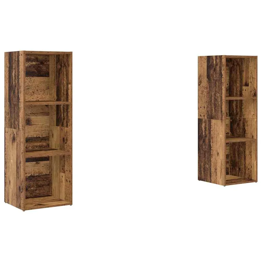 Ensemble meuble TV 2 pcs Bois Ancien 107 x 35 x 37 cm - 2