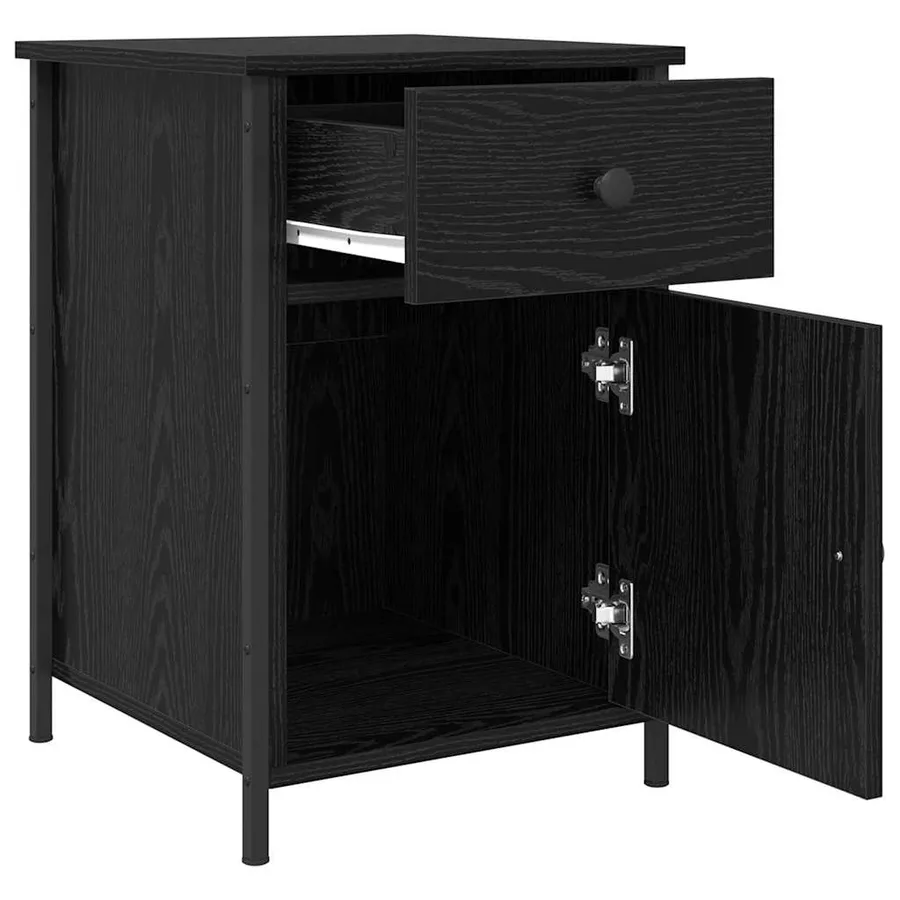 Cabinet de chevet avec tiroir 2 pcs Chêne noir 40 x 42 x 60 cm - 6