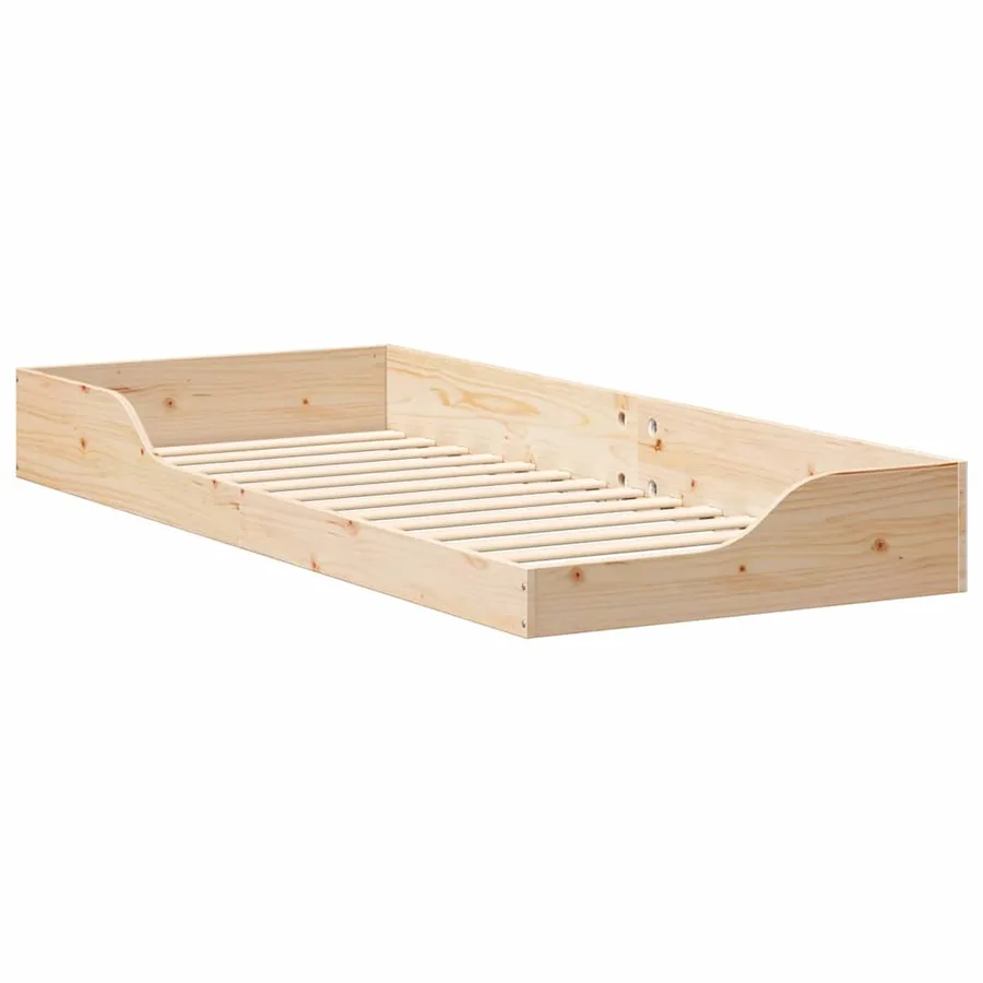 Cadre de lit Marron 100 x 220 cm Pin massif - 4