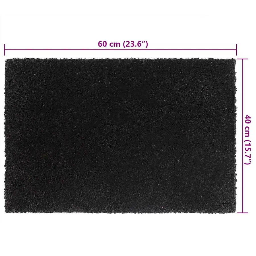 Tapis de porte 5 pcs noir 40x60 cm fibre de coco touffeté - 4