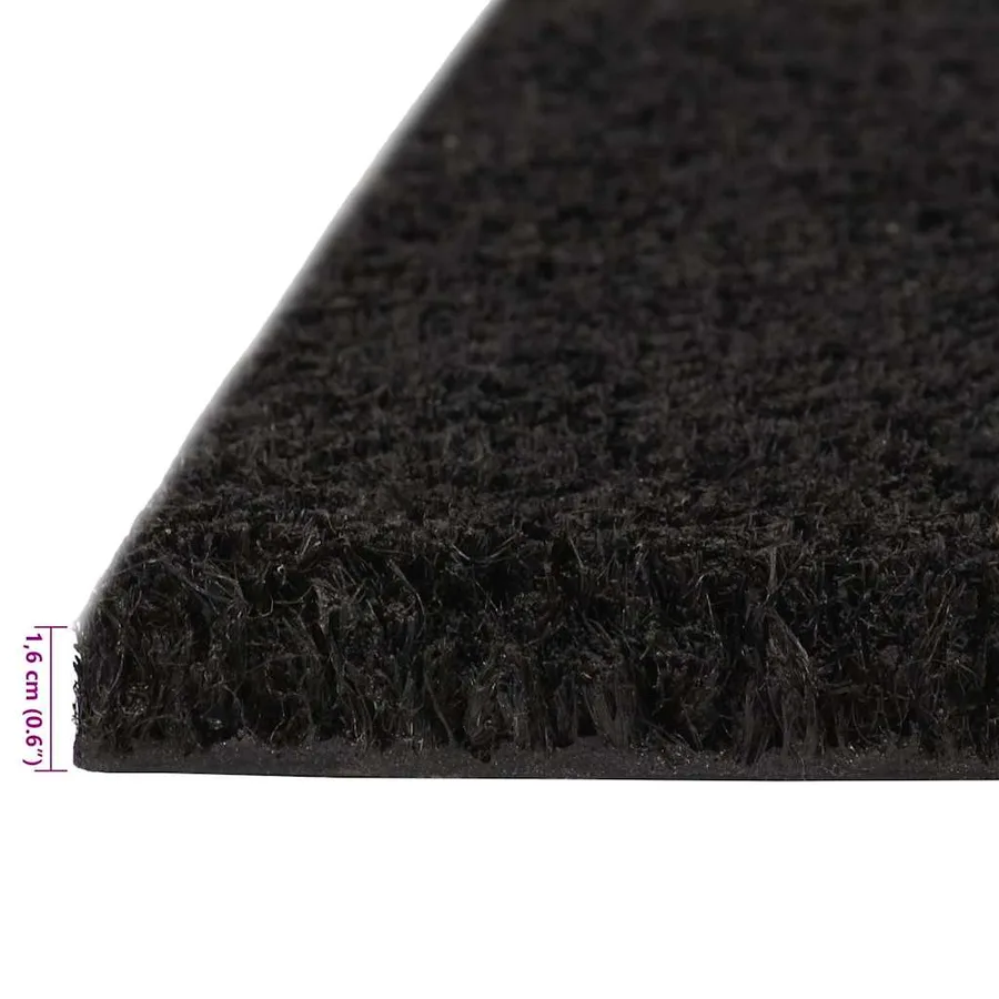 Tapis de porte 5 pcs noir 40x60 cm fibre de coco touffeté - 5