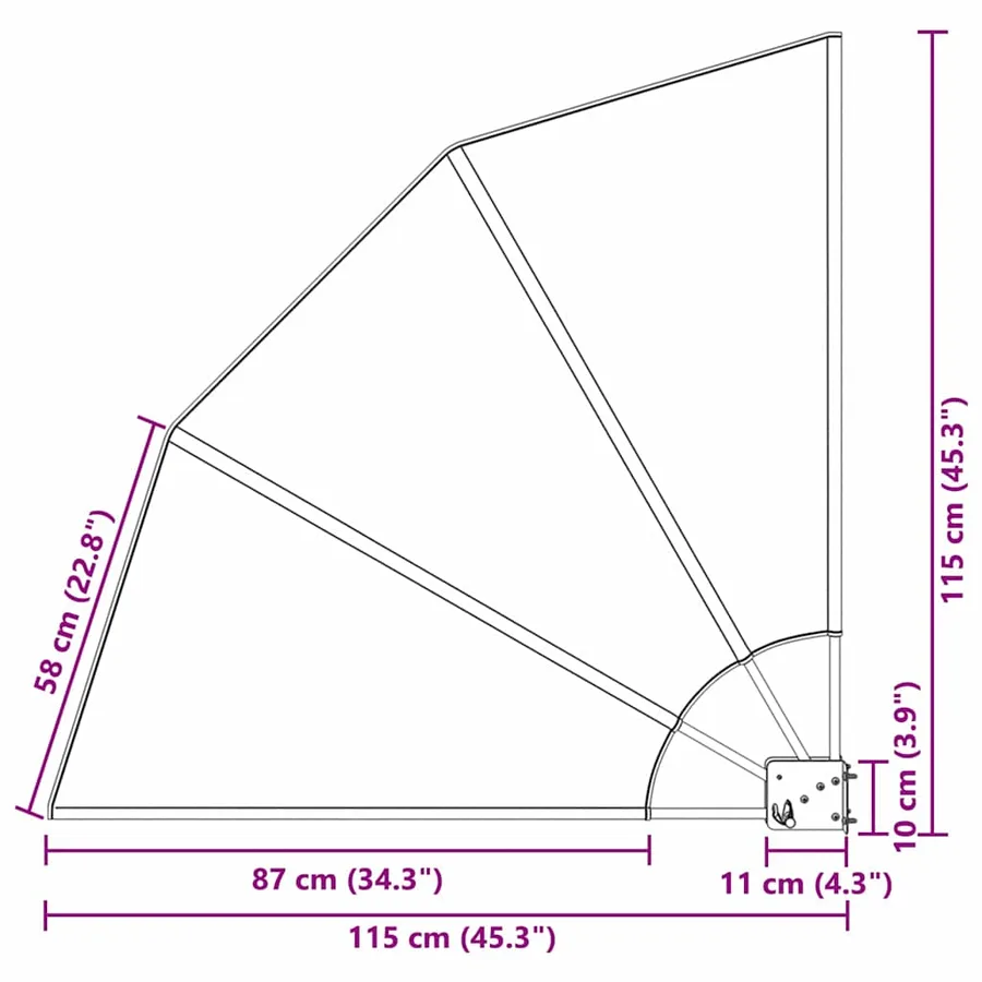 Écran de confidentialité pour balcon 115 x 115 cm Polyester - 10