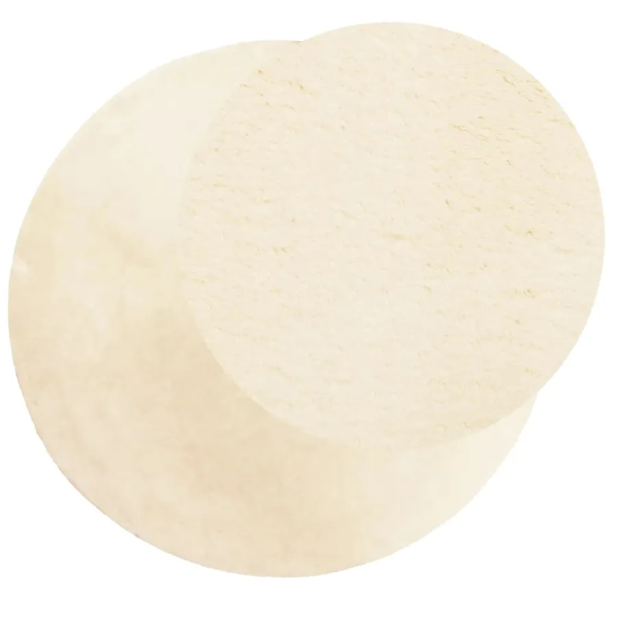 Tapis HUARTE à poils courts doux et lavable crème Ø 100 cm - 3