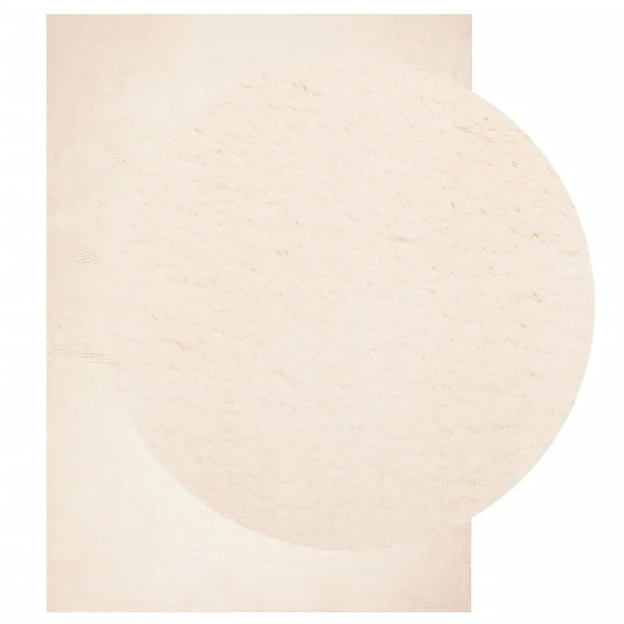 Tapis HUARTE à poils courts doux et lavable beige 200x280 cm - 3