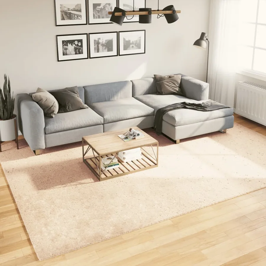 Tapis HUARTE à poils courts doux et lavable beige 240x340 cm
