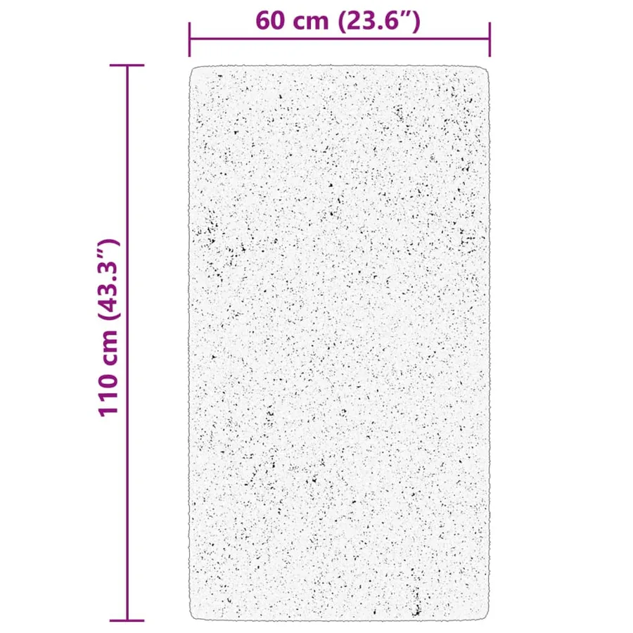 Tapis HUARTE à poils courts doux et lavable crème 60x110 cm - 10