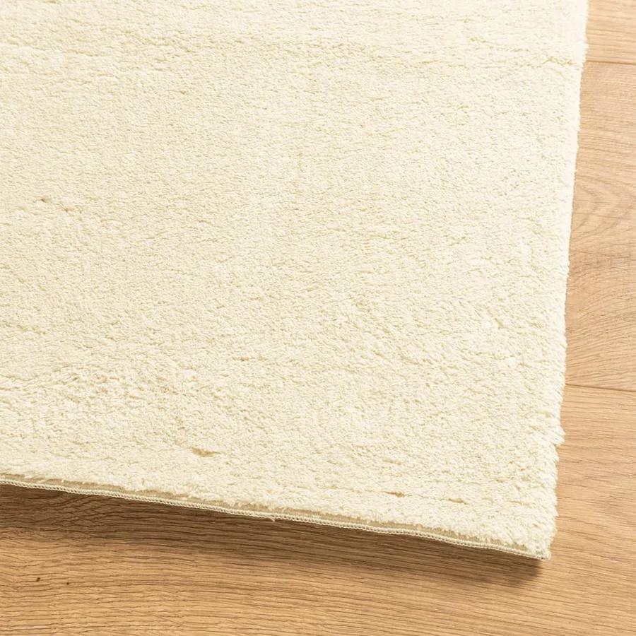 Tapis HUARTE à poils courts doux et lavable crème 60x110 cm - 4