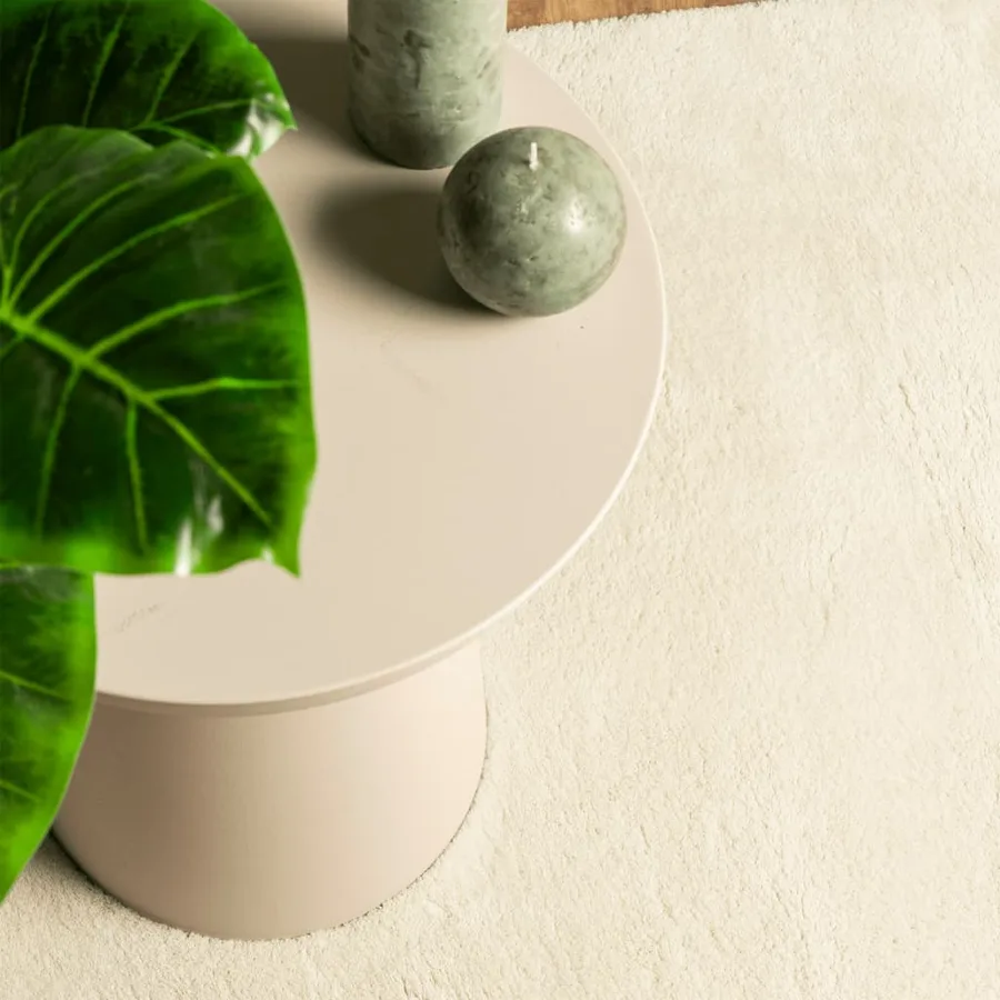 Tapis HUARTE à poils courts doux et lavable crème 60x110 cm - 7