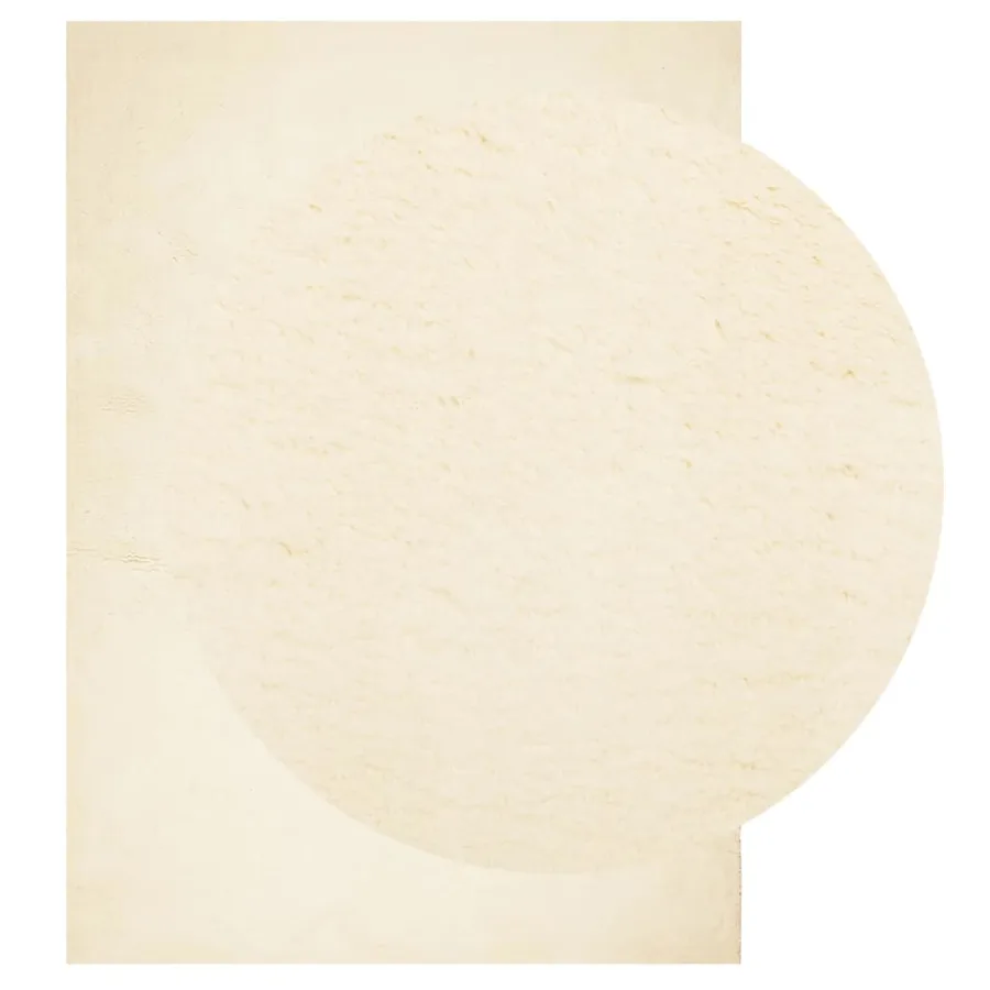 Tapis HUARTE à poils courts doux et lavable crème 240x340 cm - 3
