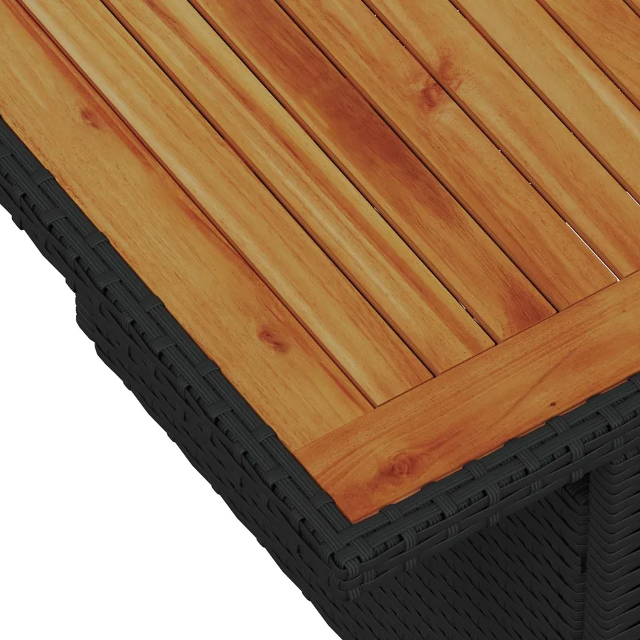 Ensemble de canapé de jardin 9 pcs Noir Poly rotin - 10
