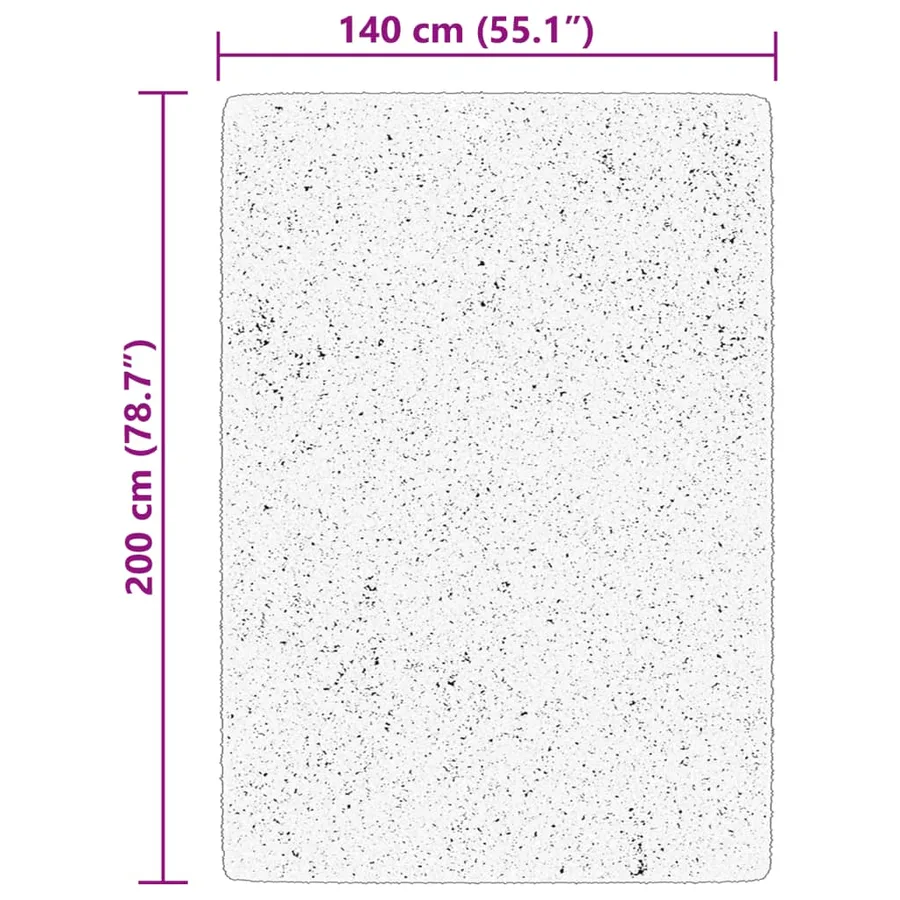 Tapis HUARTE à poils courts doux et lavable crème 140x200 cm - 10