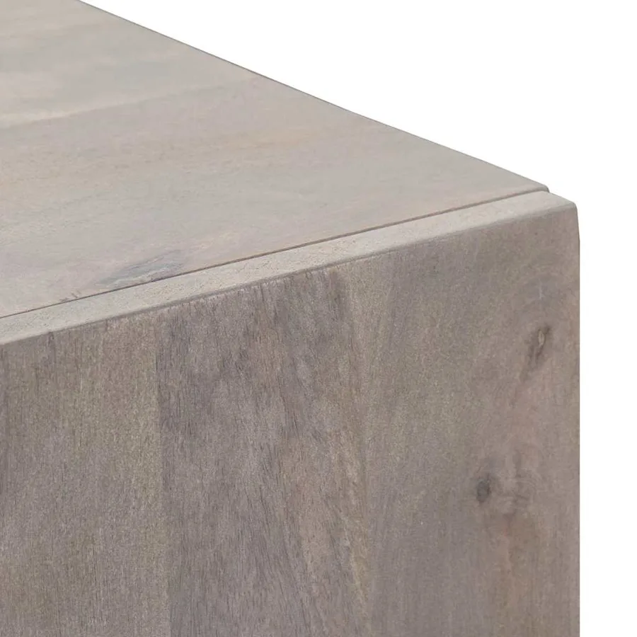 Haut Armoire Gris et or 40 x 33 x 110 cm Bois de mangue massif - 6