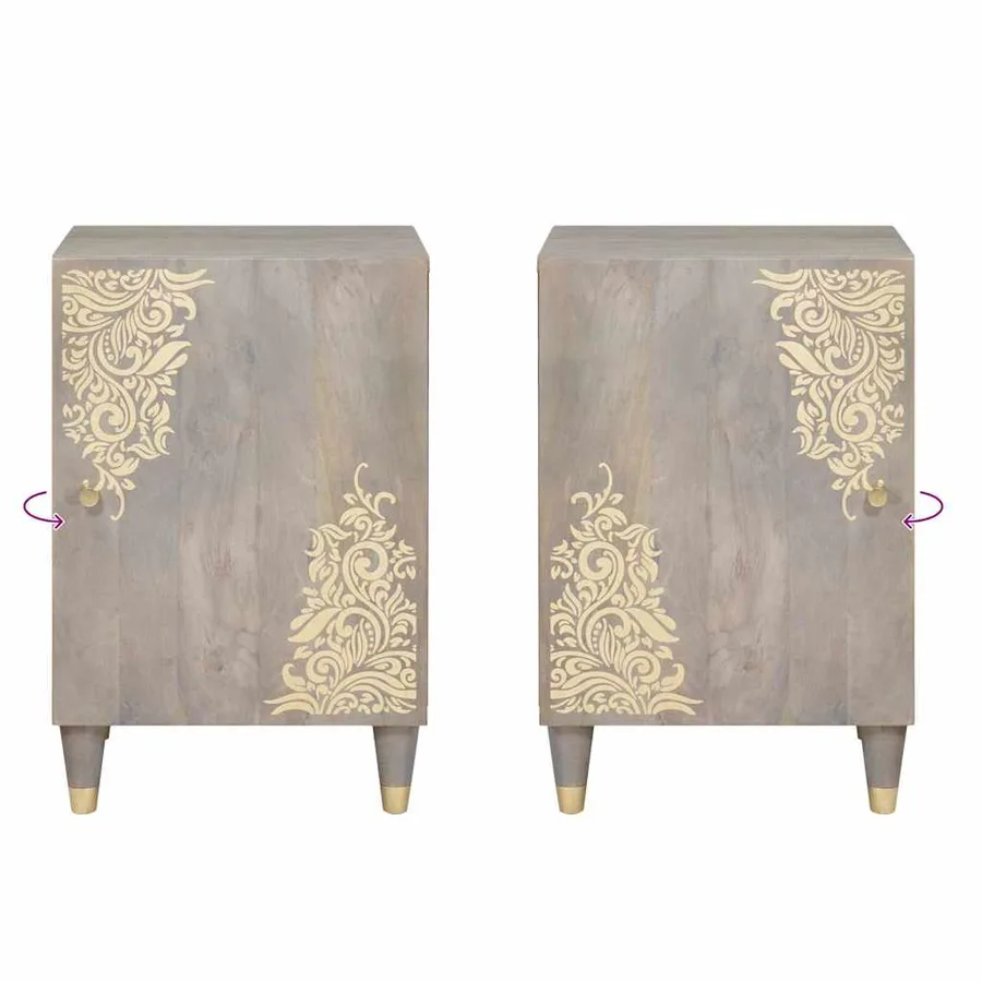 Cabinet de salle de bain avec stockage Gris 38 x 33 x 58 cm - 10