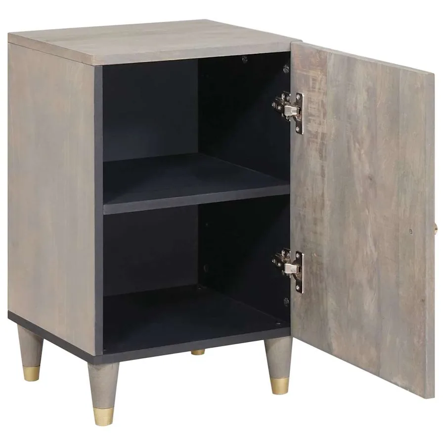 Cabinet de salle de bain avec stockage Gris 38 x 33 x 58 cm - 3