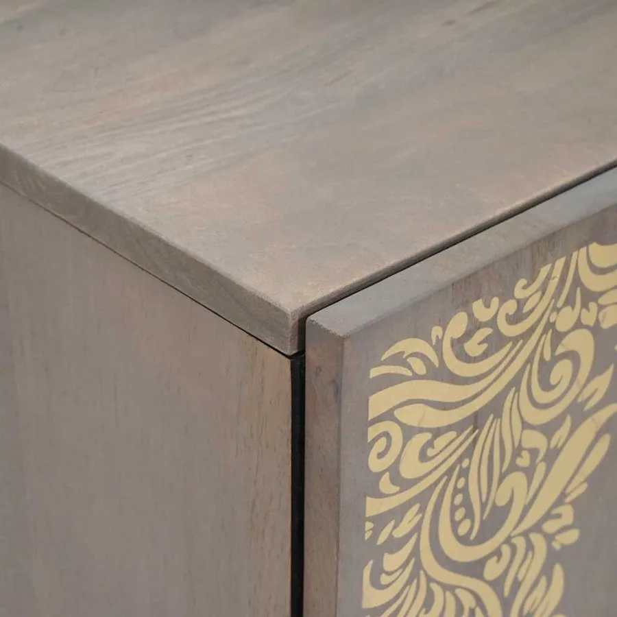 Armoire d'évier Gris 62 x 33 x 58 cm Bois de mangue massif - 6