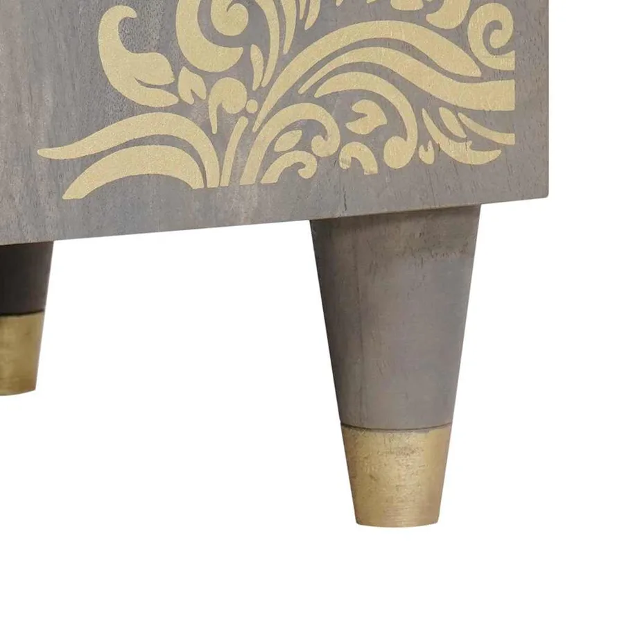 Armoire d'évier Gris 62 x 33 x 58 cm Bois de mangue massif - 8