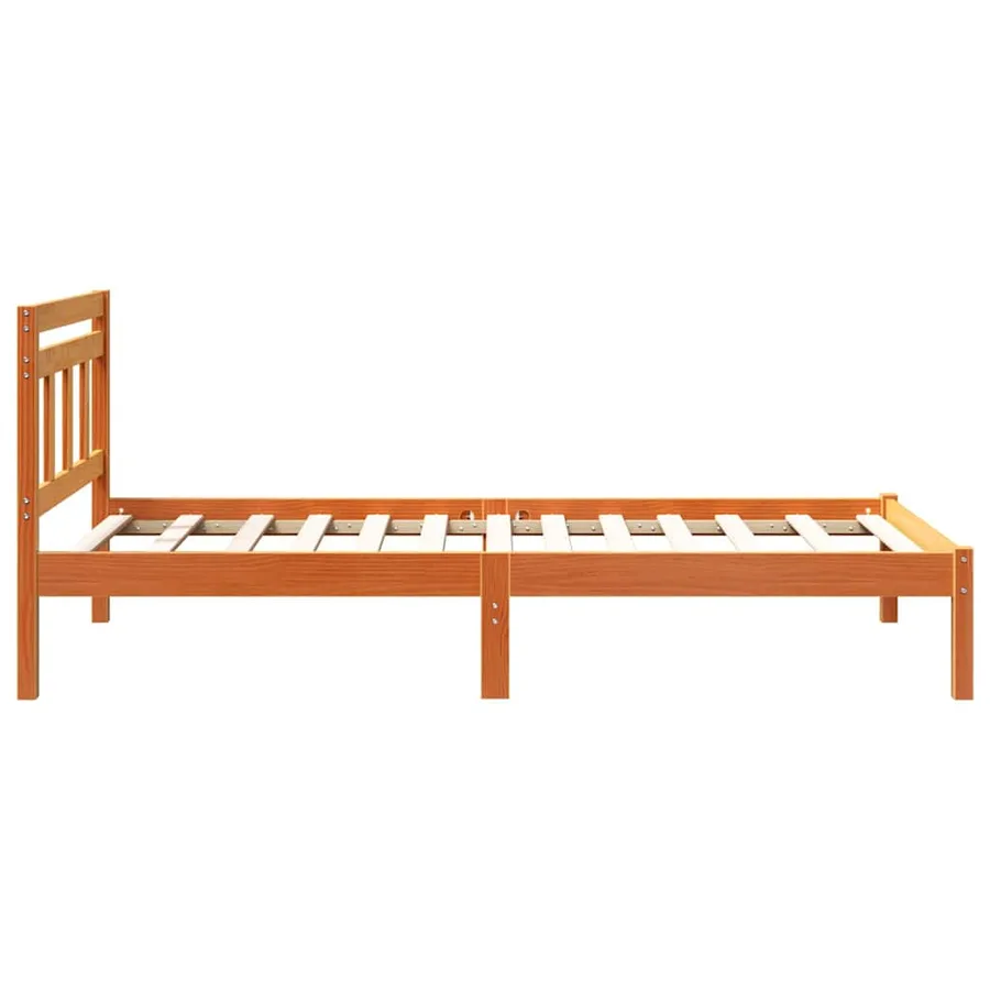 Cadre de lit Marron 90 x 190 cm Pin massif - 7