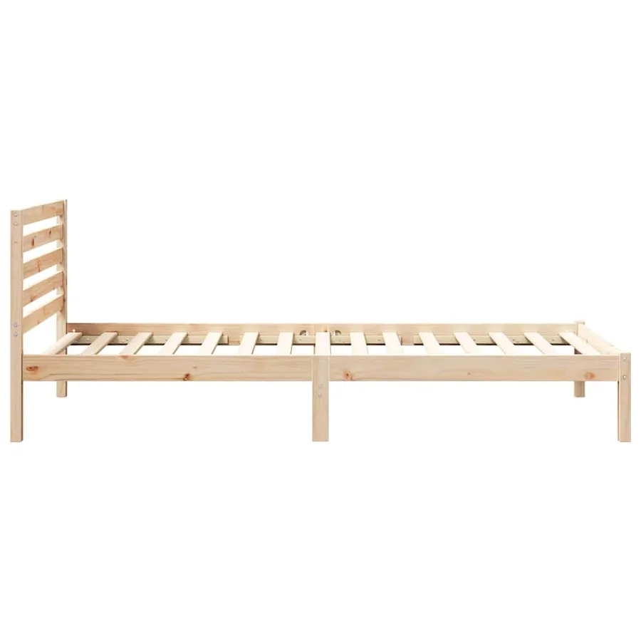 Cadre de lit avec tête de lit Marron 100 x 220 cm Pin massif - 6