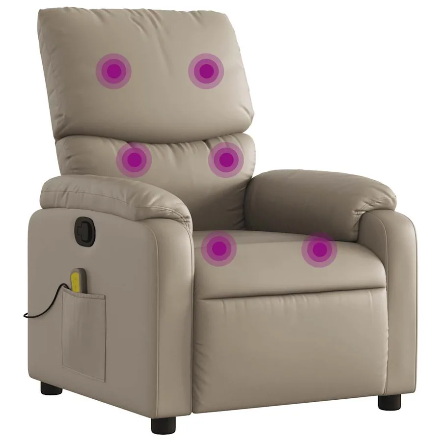 Fauteuil de massage inclinable Cappuccino Similicuir - 2