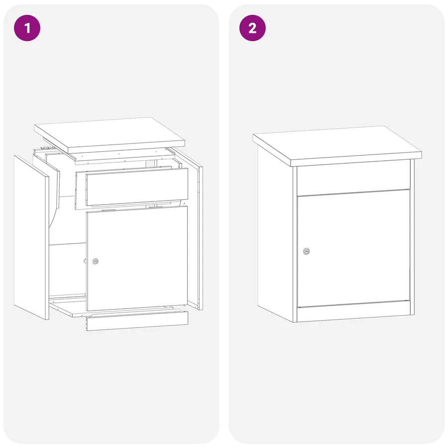 Boîte de dépôt de colis Anthracite 47,5 x 38 x 59 cm Acier - 11