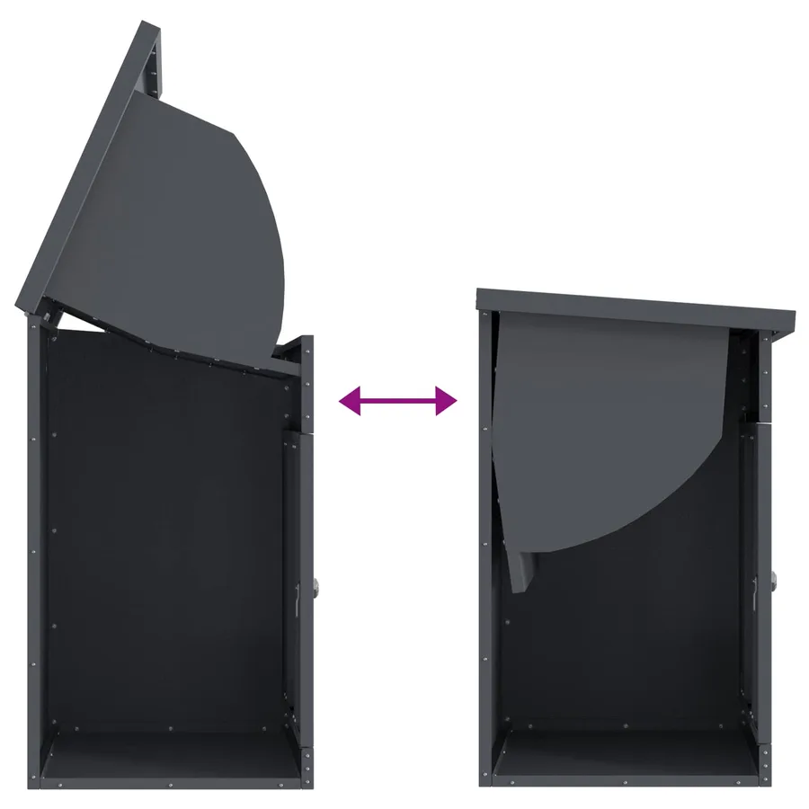 Boîte de dépôt de colis Anthracite 47,5 x 38 x 59 cm Acier - 8