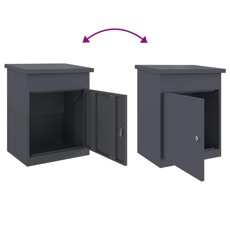 Boîte de dépôt de colis Anthracite 47,5 x 38 x 59 cm Acier - 9