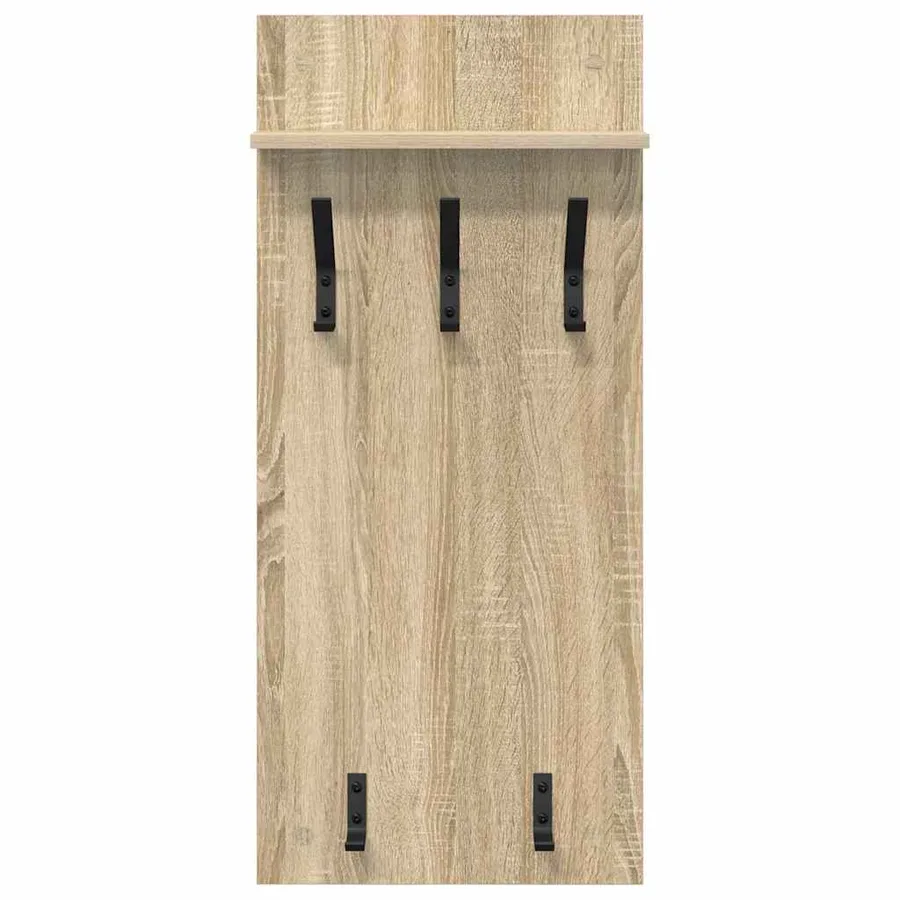 Porte-manteau mural avec étagère Chêne Sonoma 40 x 10 x 90 cm - 5