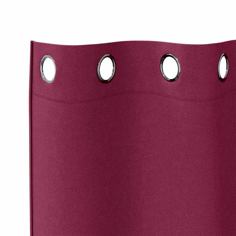 Rideaux occultants avec anneaux 2 pcs Bordeaux 245 x 140 cm - 5