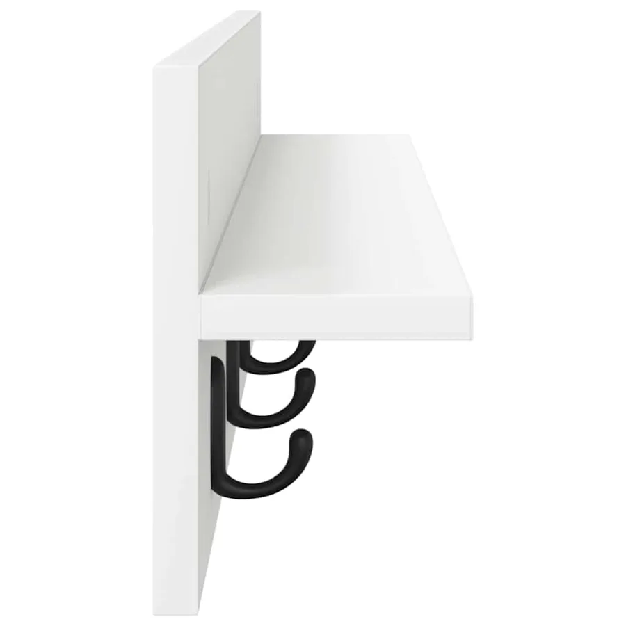 Porte-manteau mural Blanc 80 x 10,5 x 18 cm Bois d'ingénierie - 6