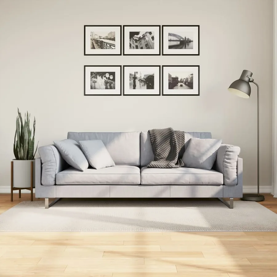 Tapis IZA poils courts style scandinave crème 100x200 cm