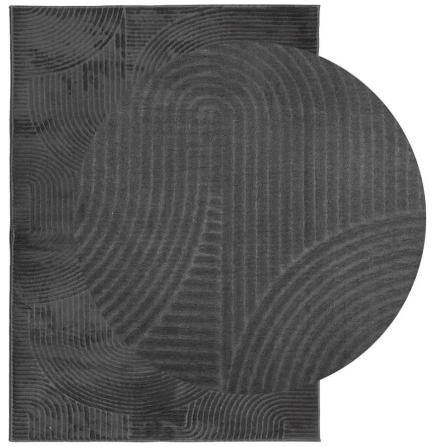 Tapis IZA poils courts style scandinave anthracite 240x340 cm - 3