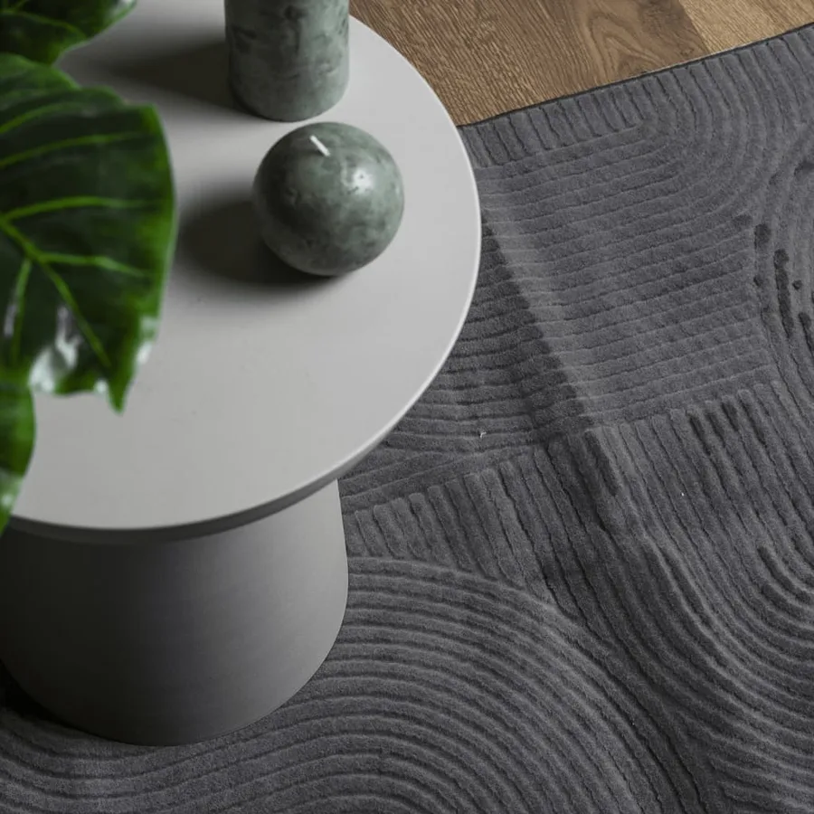 Tapis IZA poils courts style scandinave anthracite 240x340 cm - 7