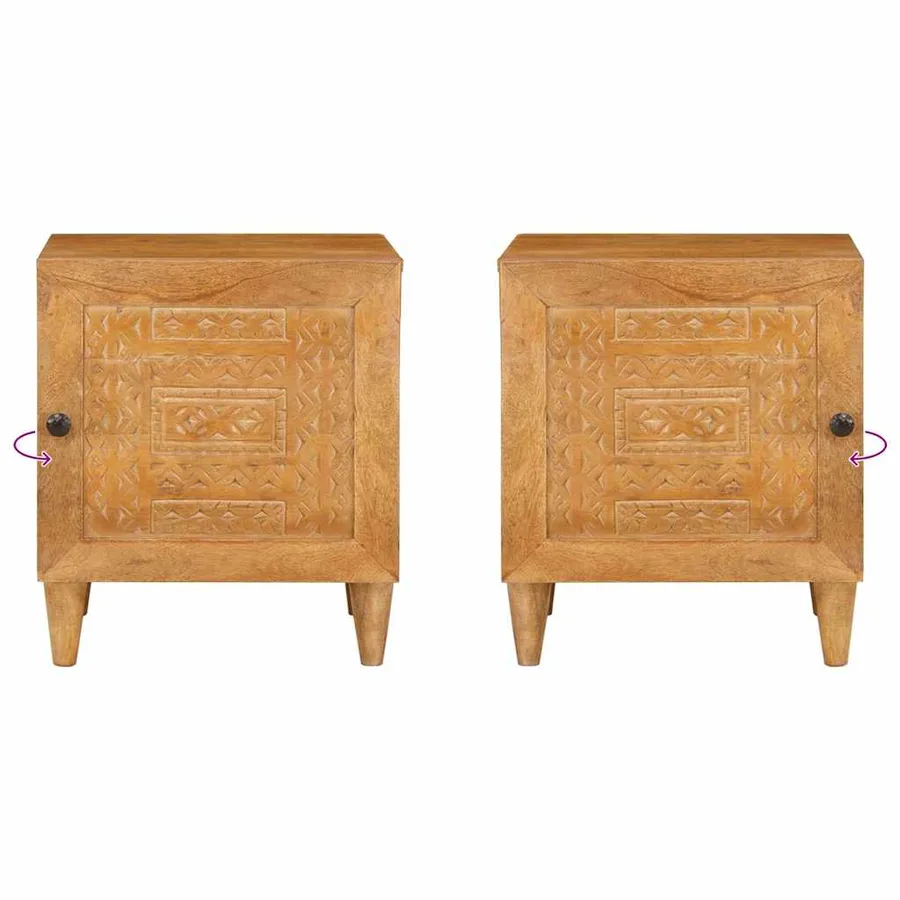 Table de chevet Marron Clair 80 x 50 x 40 cm Bois d'ingénierie - 10