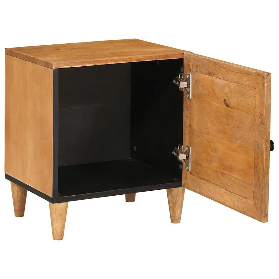 Table de chevet Marron Clair 80 x 50 x 40 cm Bois d'ingénierie - 3