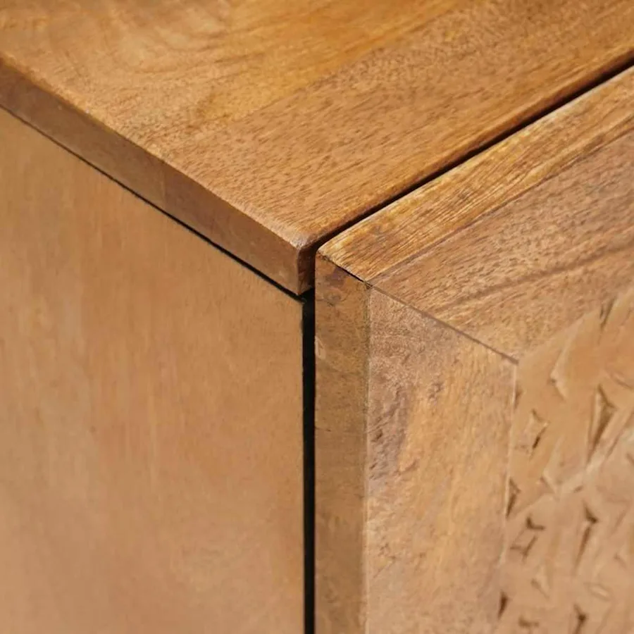 Table de chevet Marron Clair 80 x 50 x 40 cm Bois d'ingénierie - 7