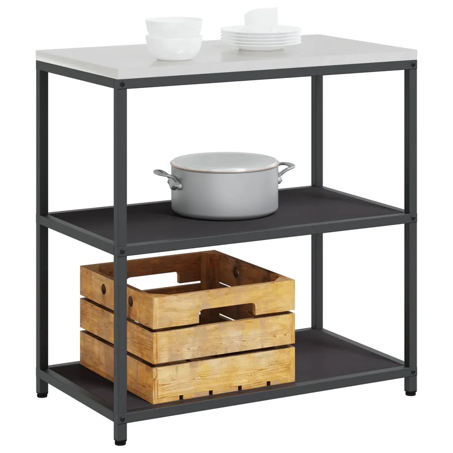 Rangement de cuisine HATTEM Noir 90 x 50 x 92 cm Acier - 3