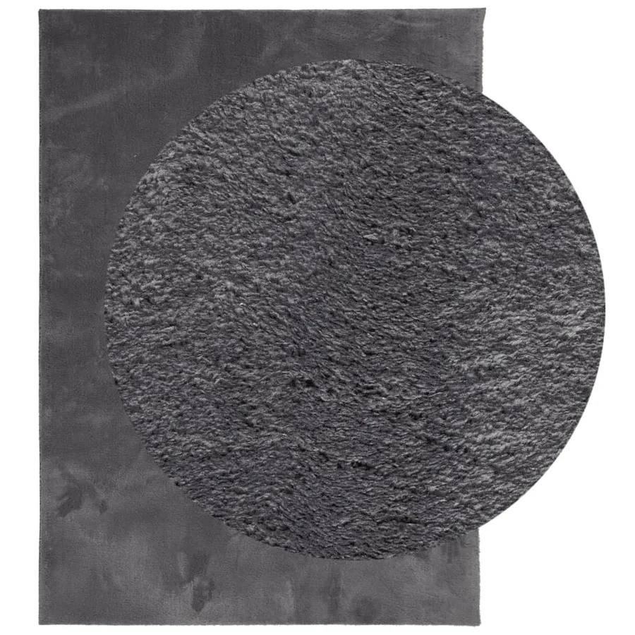 Tapis HUARTE à poils courts doux lavable anthracite 200x280 cm - 3