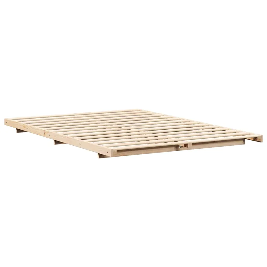 Cadre de lit Marron 160 x 210 cm Pin massif - 4