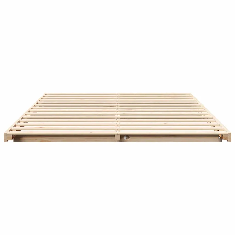 Cadre de lit Marron 160 x 220 cm Pin massif - 5