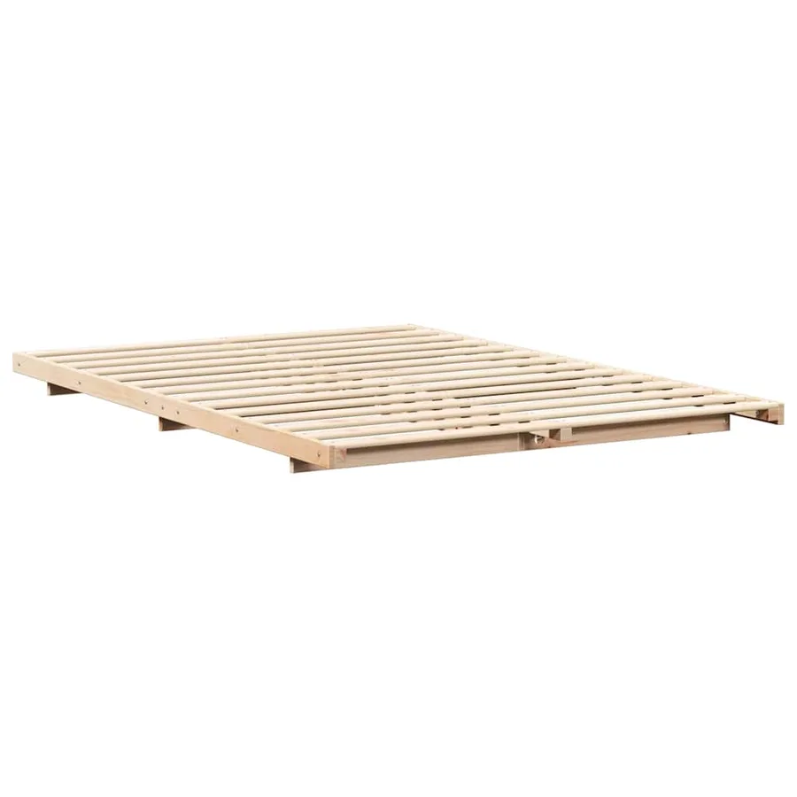 Cadre de lit Marron 160 x 220 cm Pin massif - 7