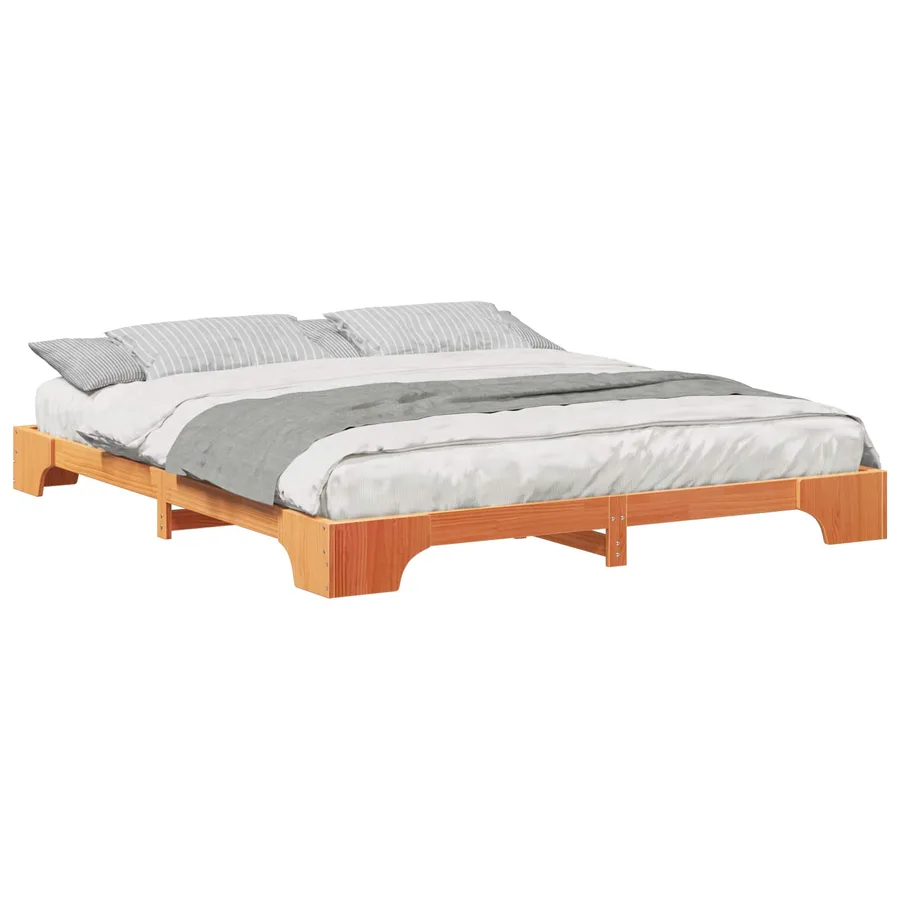 Cadre de lit Marron 180 x 220 cm Pin massif - 2