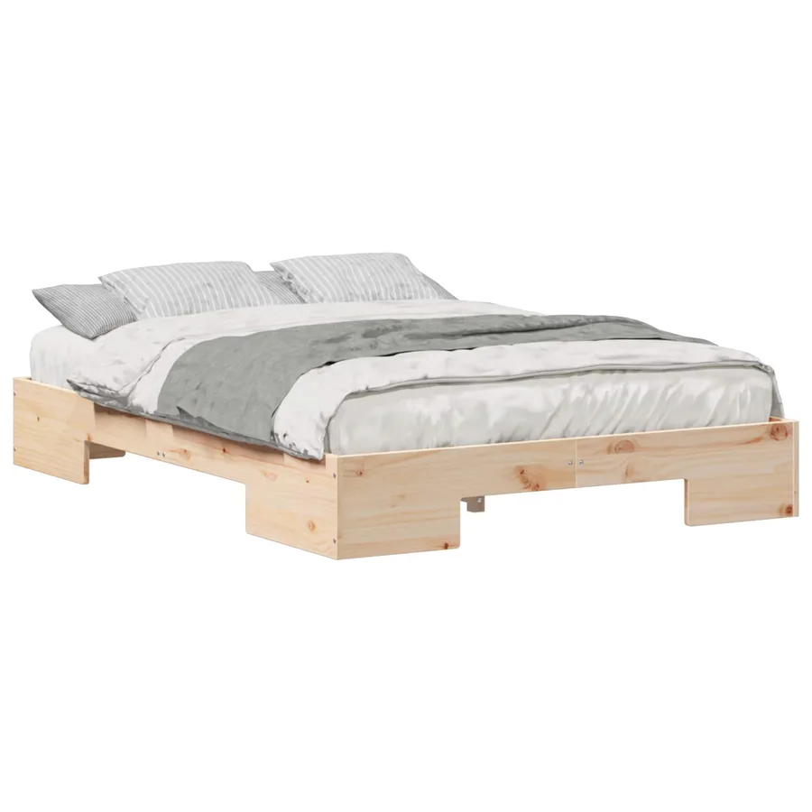Cadre de lit Marron 140 x 190 cm - 2