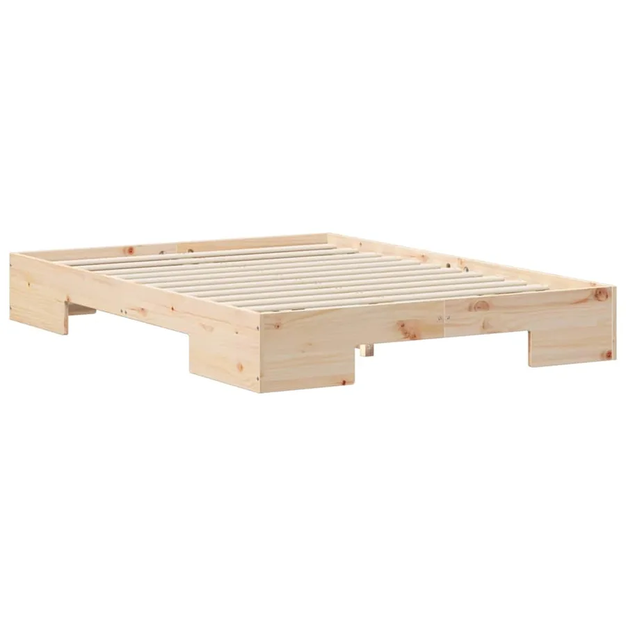 Cadre de lit Marron 140 x 190 cm - 4