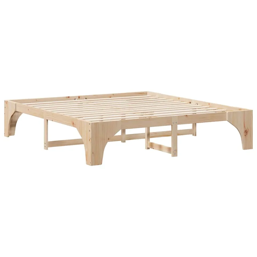 Cadre de lit Marron 180 x 200 cm Pin massif - 4