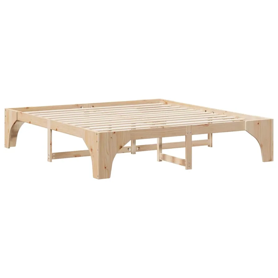 Cadre de lit Marron 180 x 200 cm Pin massif - 7