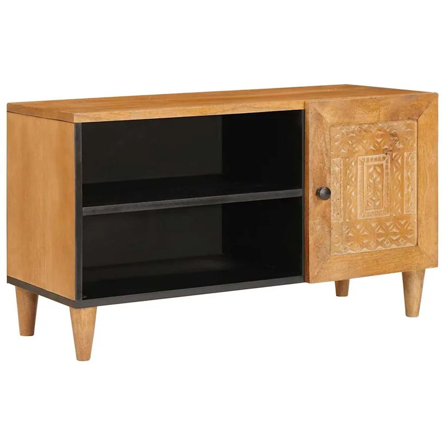 Unites TV Marron Clair 80 x 33 x 46 cm Bois d'ingénierie