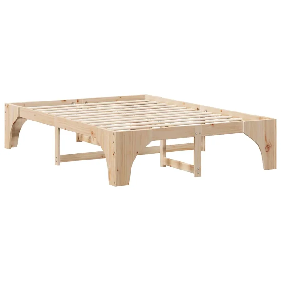 Cadre de lit Marron 160 x 200 cm Pin massif - 4