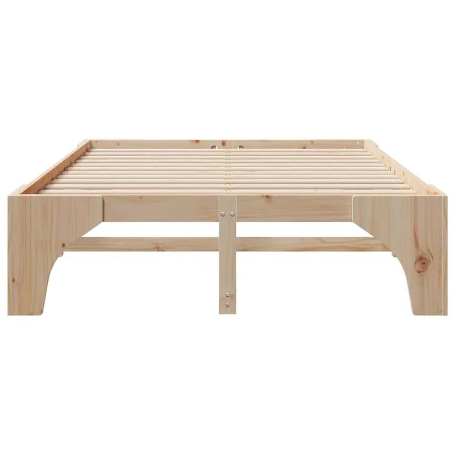 Cadre de lit Marron 160 x 200 cm Pin massif - 5